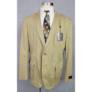 NWT Kroon Mens Harrison Blazer Sport Coat Jacket Beige  Size 46 L